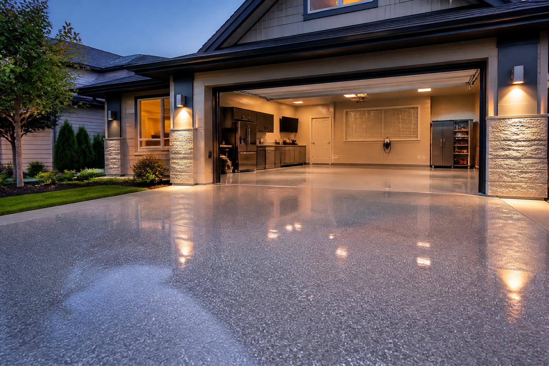 Epoxy coated garage